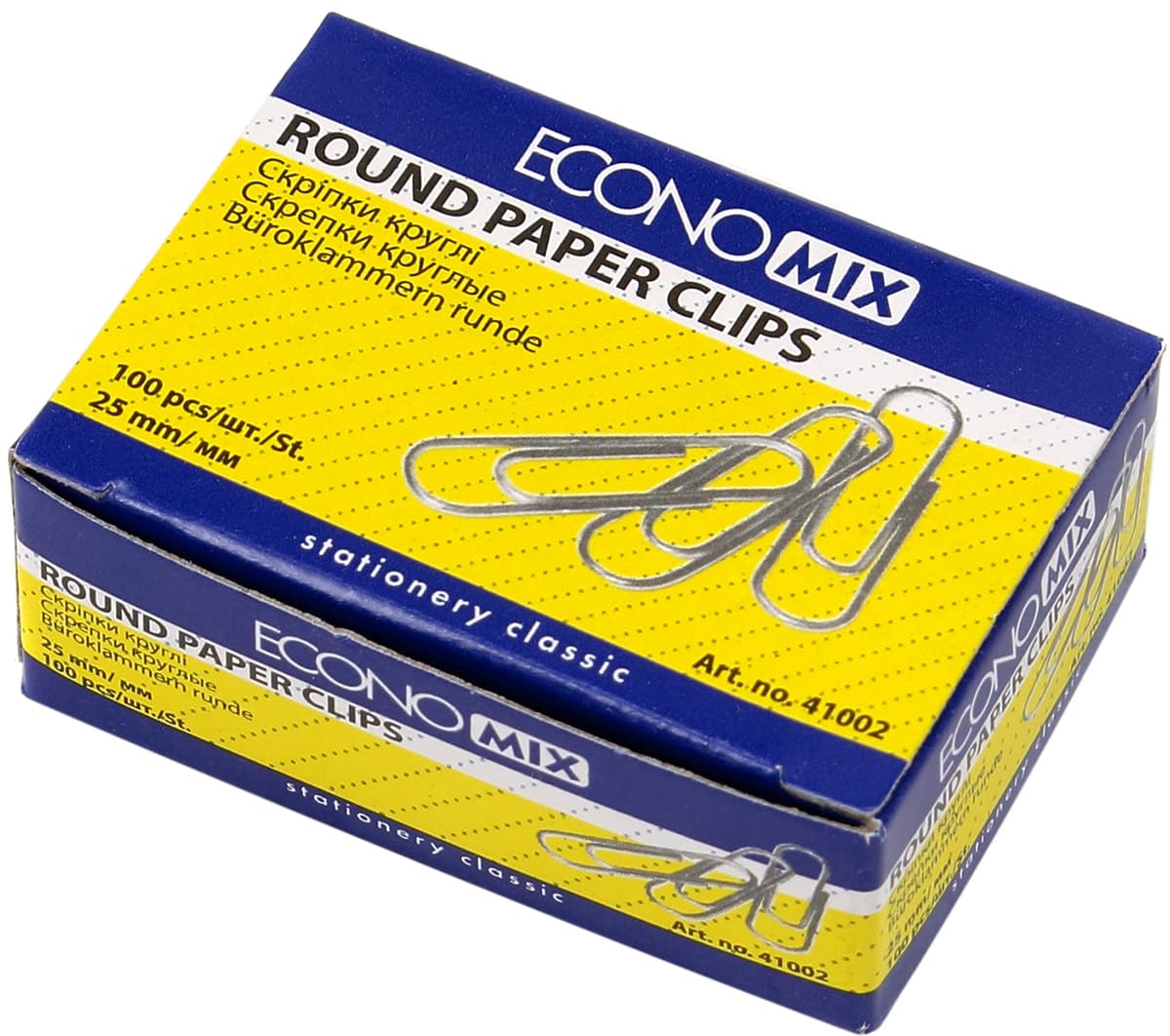 Скріпки "Economix" №Е41002 25мм (100шт) круг. — купити | Канцелярський Сад