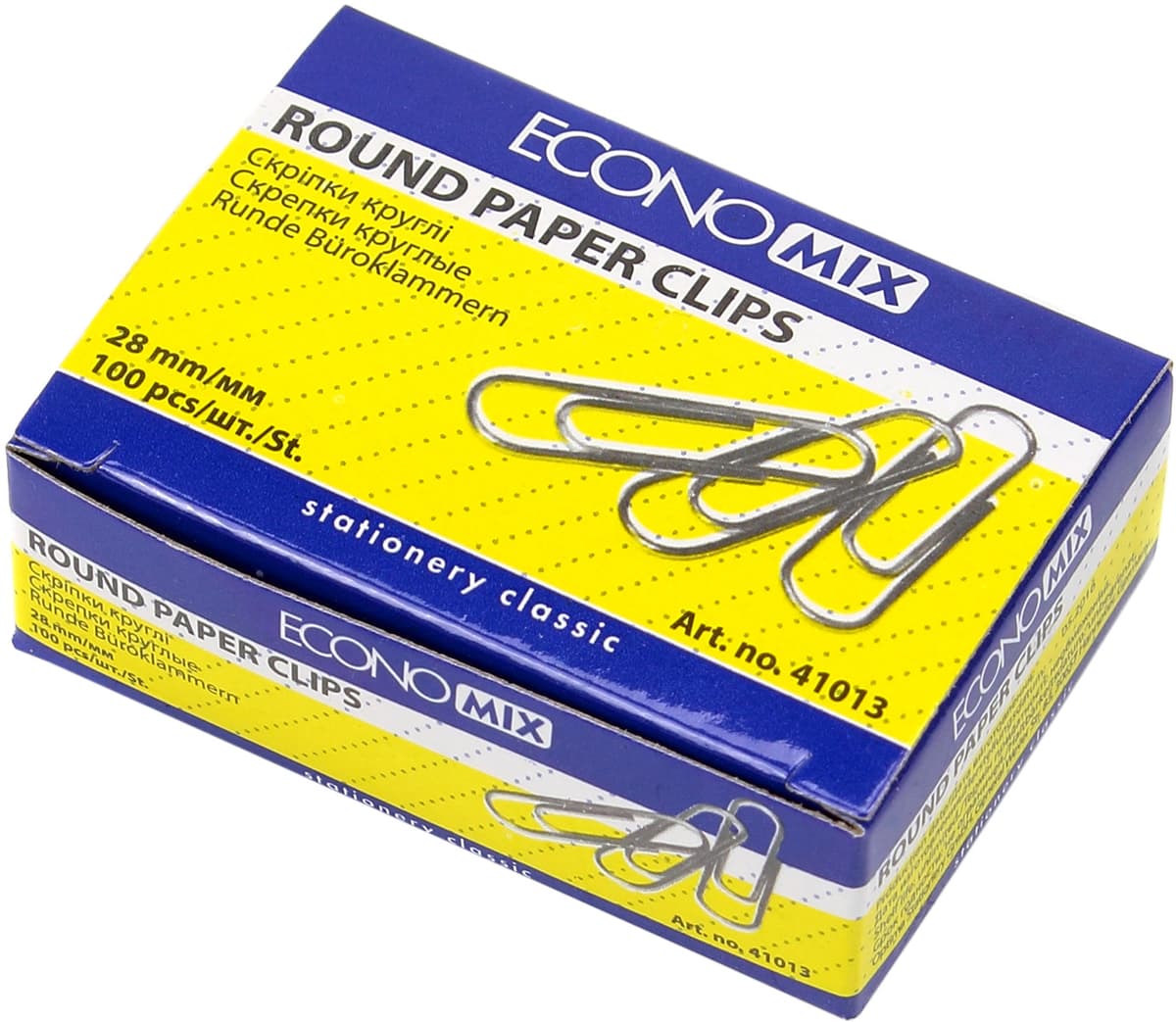 Скріпки "Economix" №Е41013 28мм (100шт) круг. — купити | Канцелярський Сад