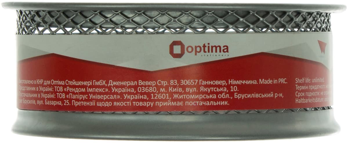 Підставка для скріпок "Optima" №O36303-10 стакан круг.,метал.,срібна — фото 4