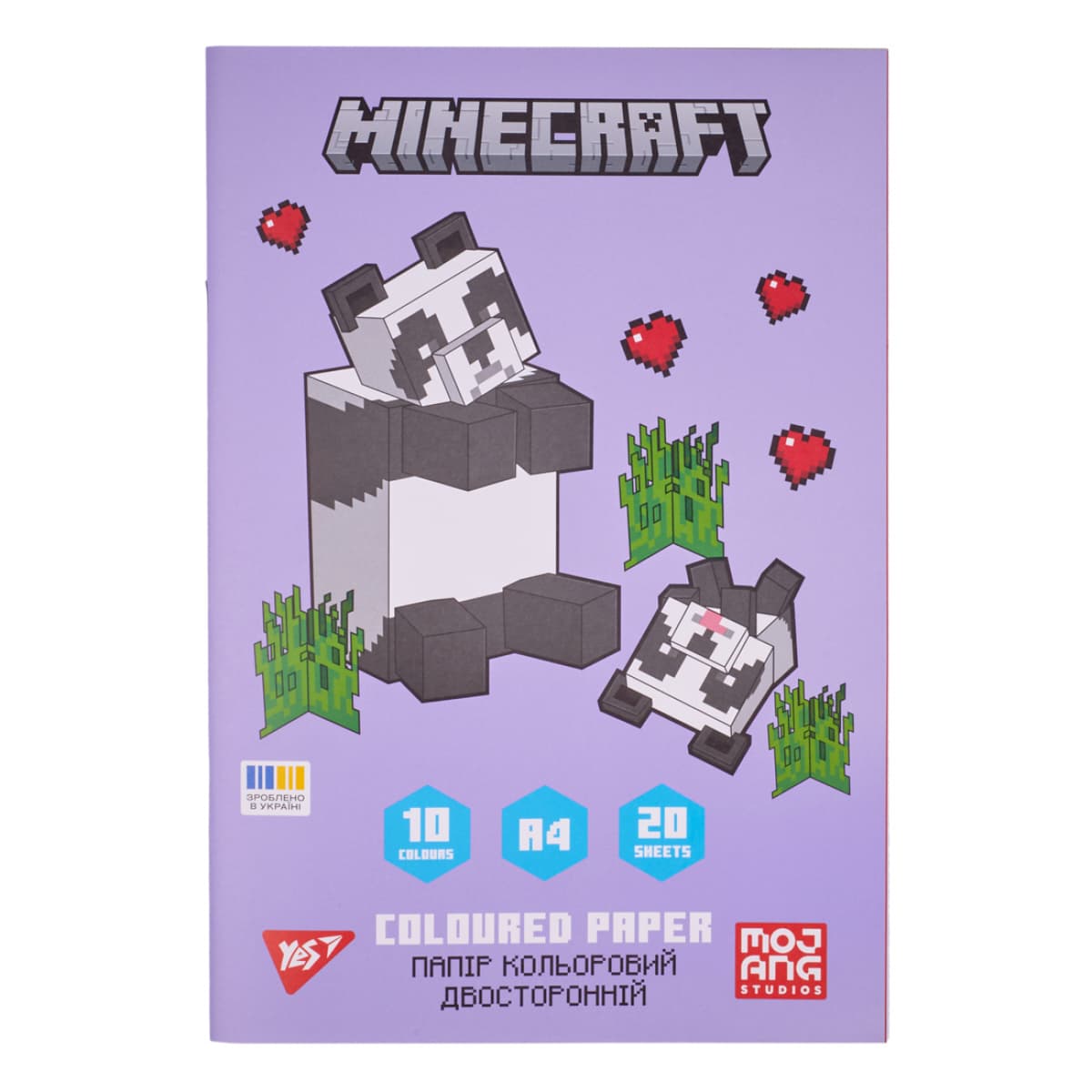 Папір кольор. А4 двостор. 20арк./10кольор. Minecraft.Spring №955462/Yes — купити | Канцелярський Сад