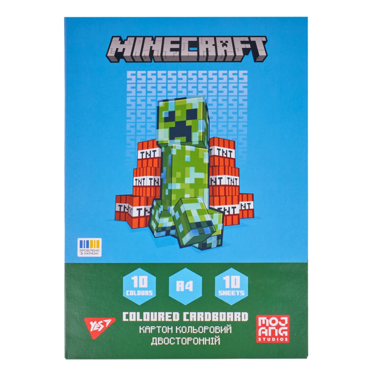 Картон кольор. А4 двостор.10арк./10кольор. Minecraft №955456/Yes — купити | Канцелярський Сад