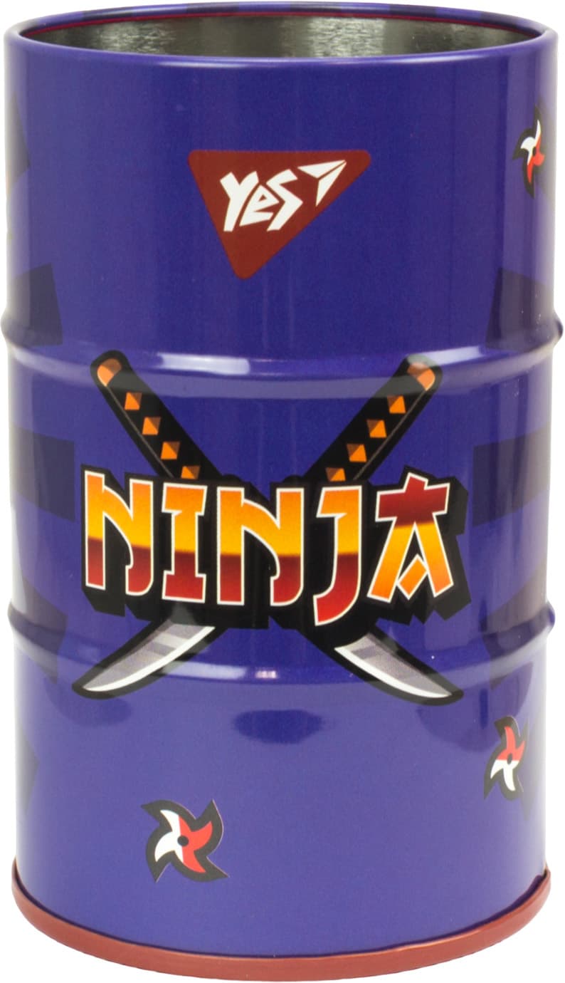 Стакан для ручок метал. "Yes" №470503 "Ninja" — фото 4
