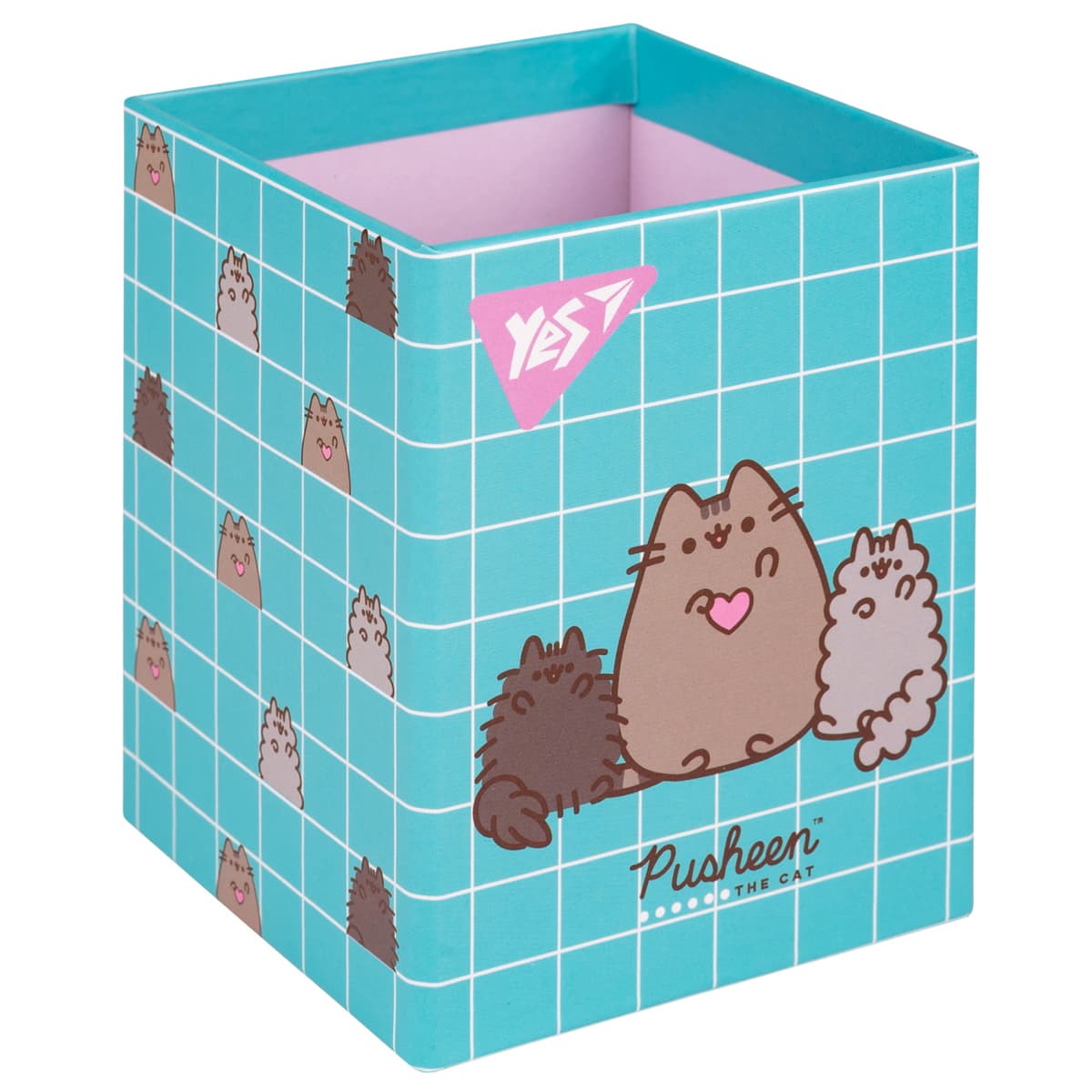 Стакан для ручок "Yes" №708216 "Pusheen" картон — купити | Канцелярський Сад