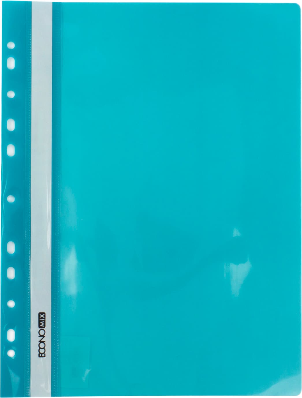 Папка-швидкозш. "Economix" №E31510-21 А4 з прозор.верхом,з перфор.,глянц. бірюза — купити | Канцелярський Сад