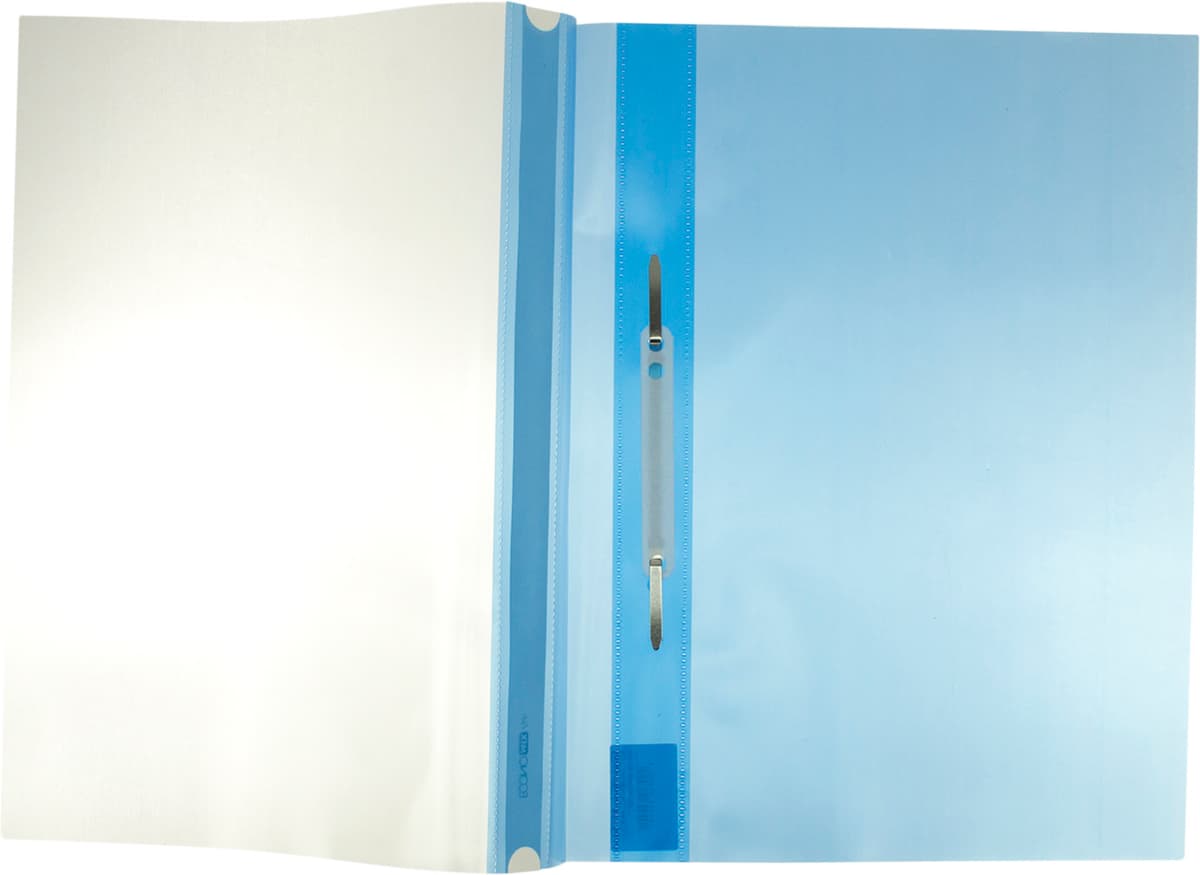 Папка-швидкозш. "Economix Light" №E38503-02 А4 з прозор.верхом,без перфор.,апельс.,синя — фото 3