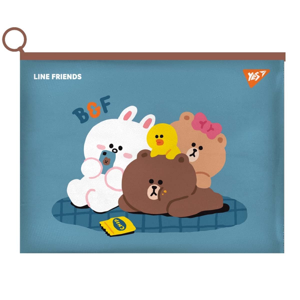 Папка-конверт "Yes" №492095 В6 Line Friends. Cony на блискавці — купити | Канцелярський Сад
