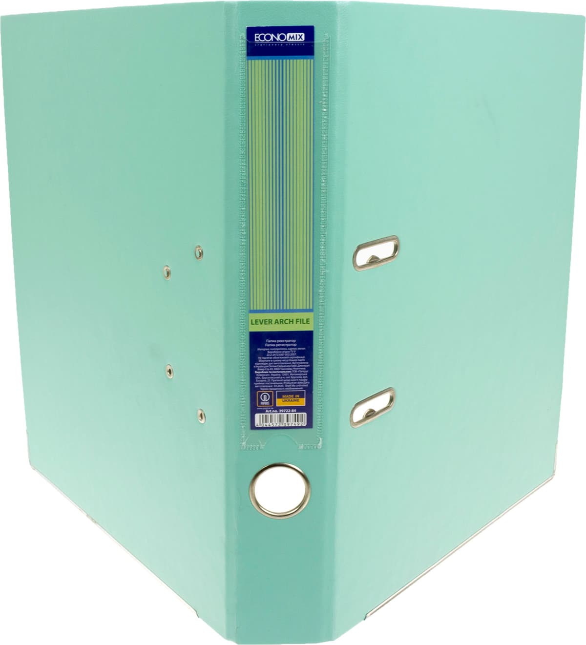 Папка-реєстратор А4 "Economix" 5см №E39722-84 Lux (м'ятна) зібраний — фото 3