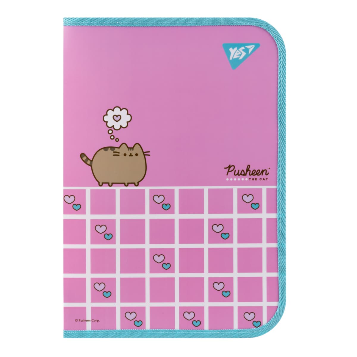 Папка факульт."Yes" А4 №492222 "Pusheen. Hearts" пласт. на блискавці,з внутр. кишенею — купити | Канцелярський Сад