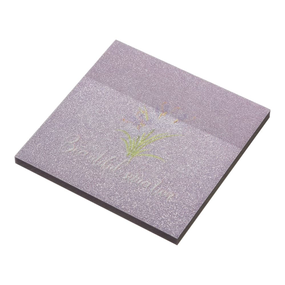 Блок/зам. пласт. липк. краєм 75х75мм 50арк. прозорий,блиск.,фіолетовий "Buromax" №2325-07 — фото 4