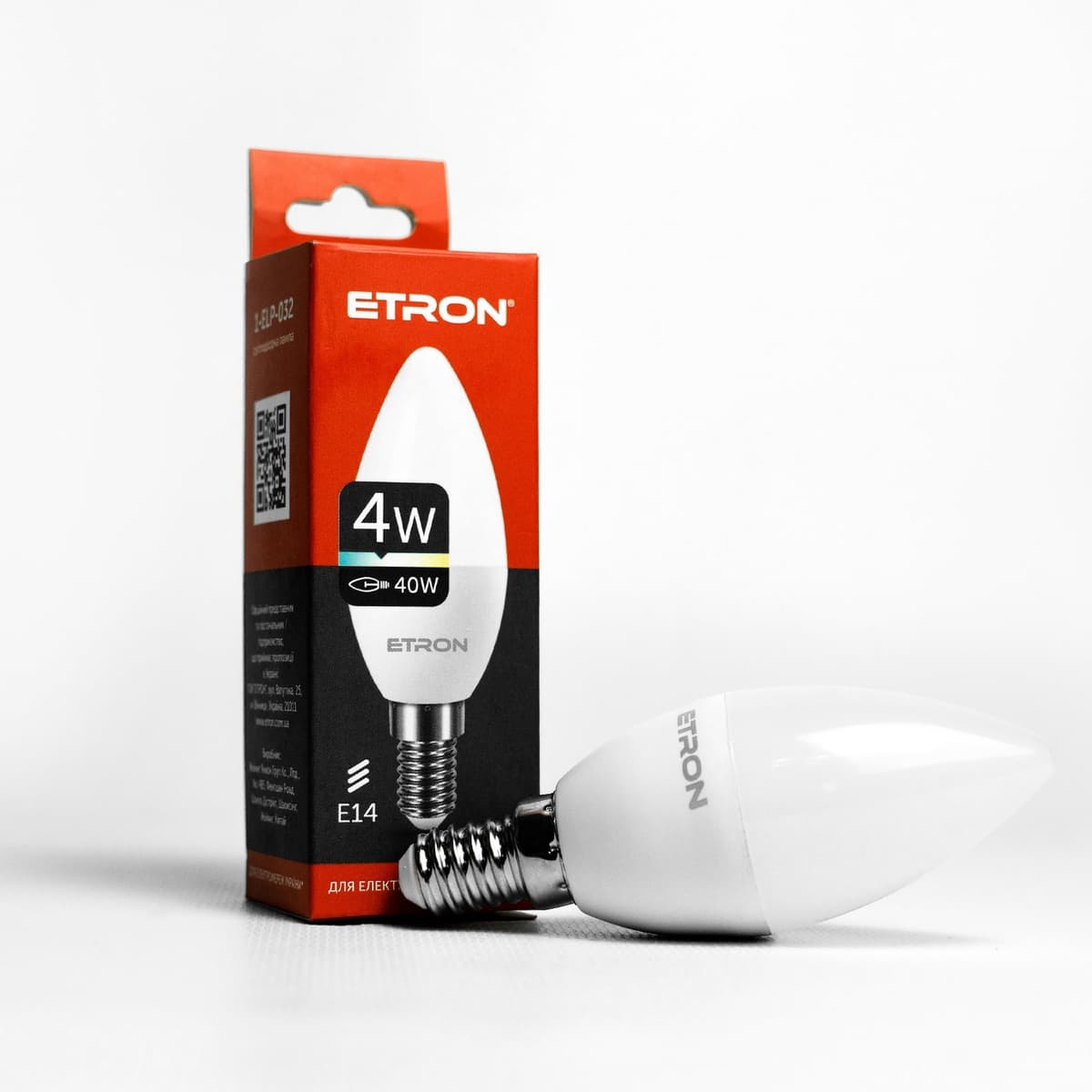 Лампа "Etron Light Power" LED 1-ELP-032 C37 4Вт. 4200K E14 — купити | Канцелярський Сад