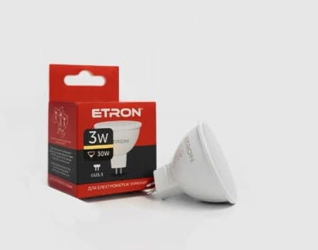 Лампа "Etron Light Power" LED 1-ELP-063 MR16 3Вт.3000K GU5.3 — купити | Канцелярський Сад