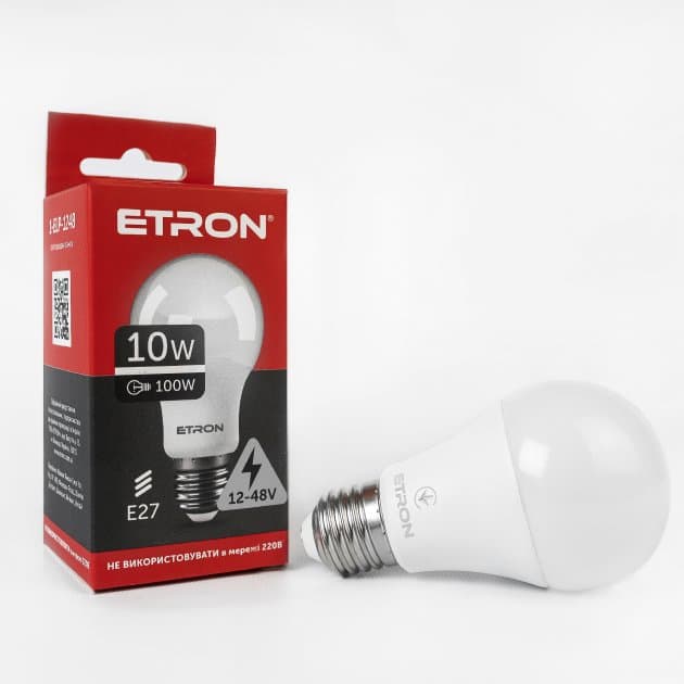 Лампа "Etron Light Power" LED 1-ELP-1248 A60 10Вт 12-48V 4200K Е27 — купити | Канцелярський Сад