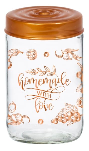 Банка скло "Herevin Decorated Jam Jar-Homemade With Love" 0,6л №171441-072 — купити | Канцелярський Сад