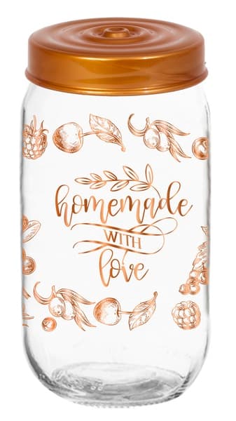 Банка скло "Herevin Decorated Jam Jar-Homemade With Love" 1л №171541-072 — купити | Канцелярський Сад