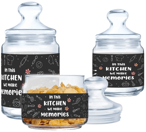 Набір банок для сип. прод. скло"Luminarc.Club KITCHEN MEMORIES"3шт 0,5/0,75/1л №X1073/2571 — купити | Канцелярський Сад