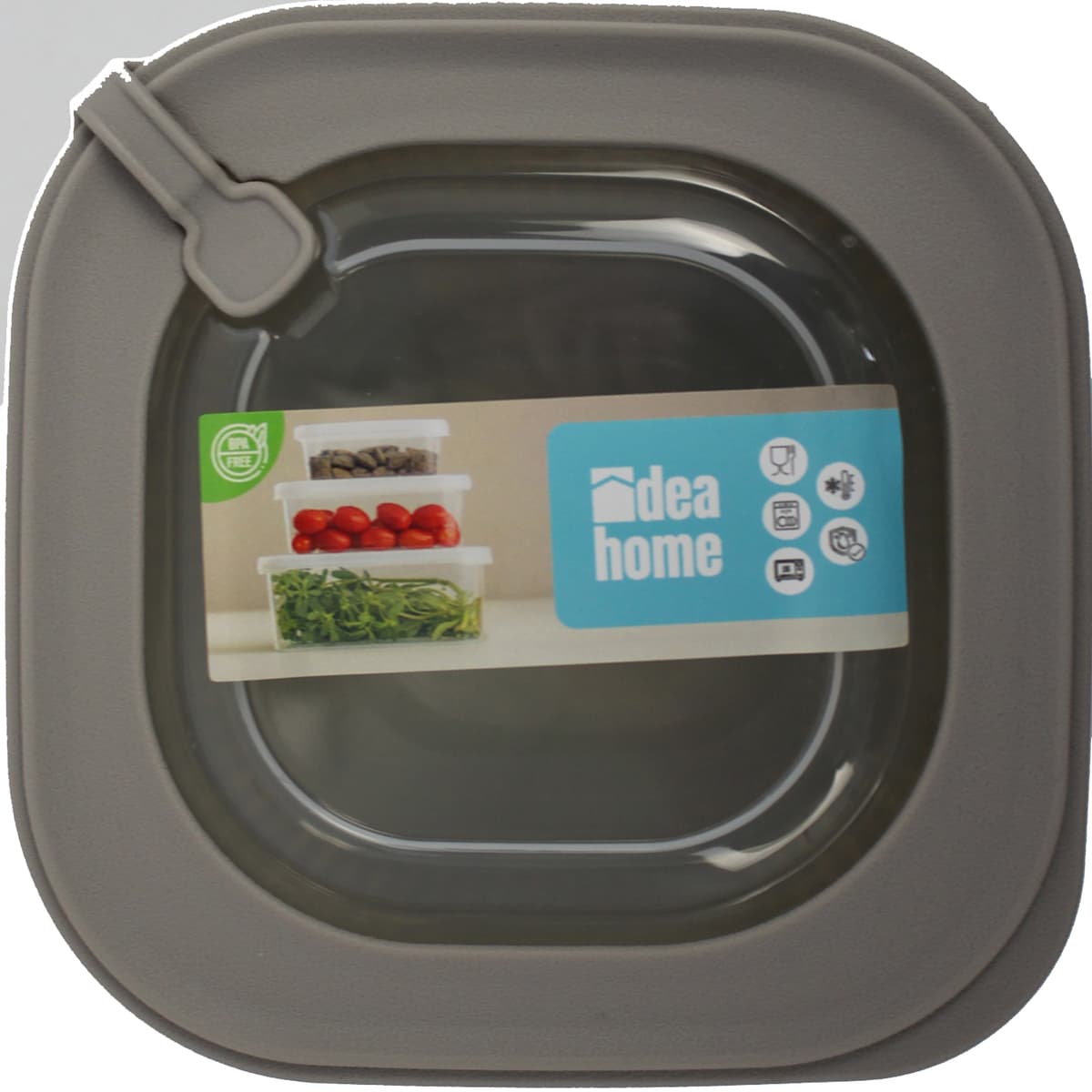 Контейнер для харч. прод. пласт. "Idea Home Line Box Bej" 1,8л квадр. №00683 — фото 3