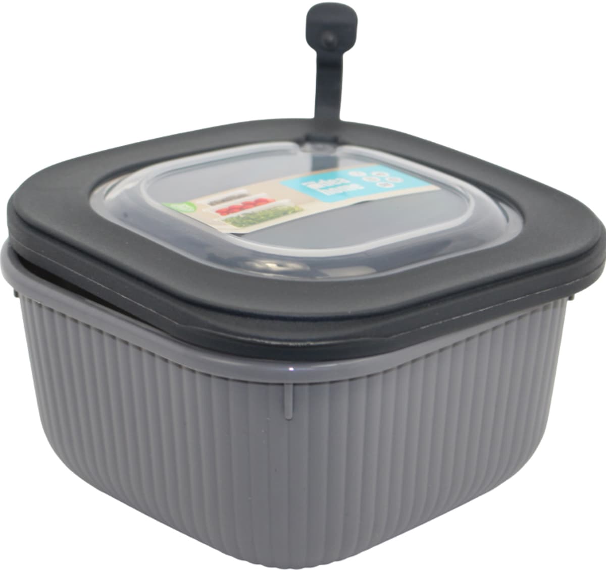 Контейнер для харч. прод. пласт. "Idea Home Line Box Gray" 1,8л квадр. №00683 — фото 6