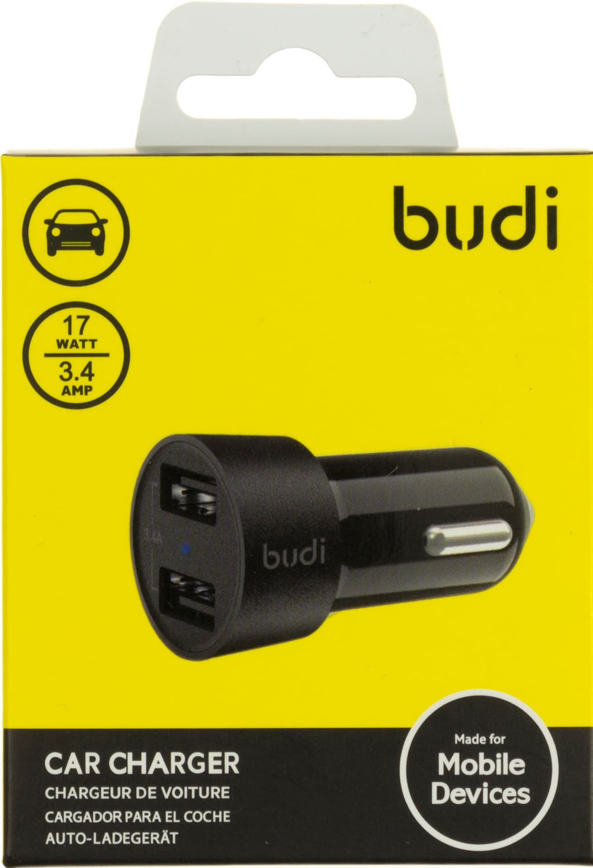Зарядний пристрій авто Budi №M8J622Q швидка зарядка 2USB 2.4A black/Breidon/ — фото 3
