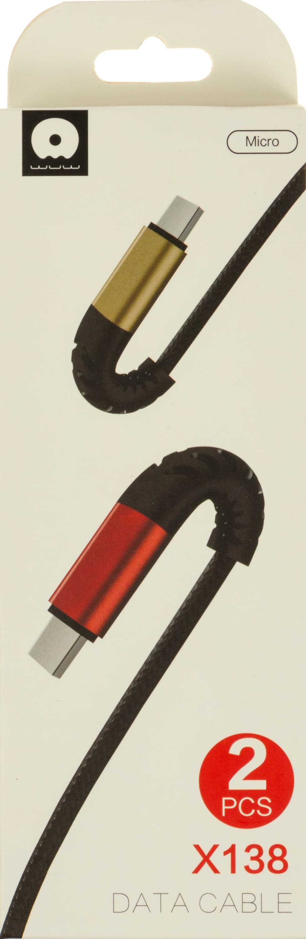 Набір кабелів WUW №X138 microUSB 2шт 2.4A ,USB black/Breidon — купити | Канцелярський Сад