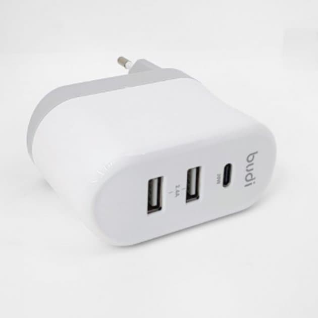 Зарядний пристрій Budi №M8J315QE швидка зарядка 3USB,2.4A,12W white/Breidon — купити | Канцелярський Сад