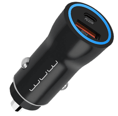 Зарядний пристрій авто WUW №C146 USB+Type-C 3.0Q black/Breidon — купити | Канцелярський Сад