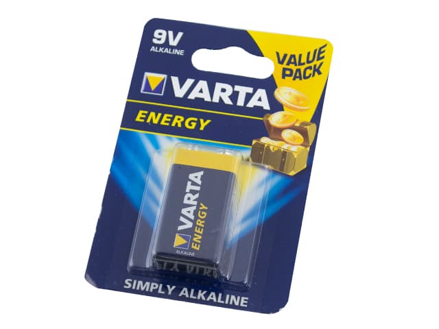 Батарейка Varta Алкалайн 6LR61/1bl energy крона — фото товару | Канцелярський Сад