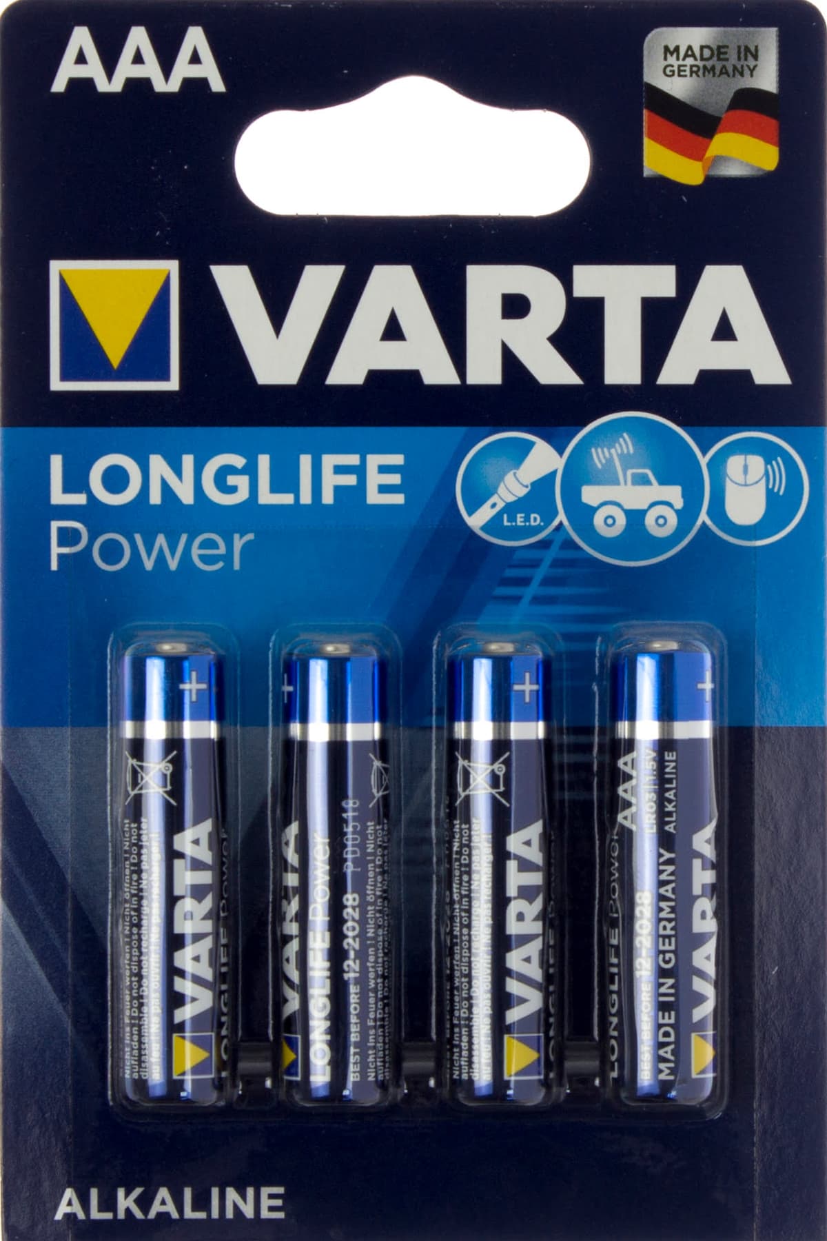 Батарейки Varta high energy/longlife power LR-03/блістер 4шт — купити | Канцелярський Сад