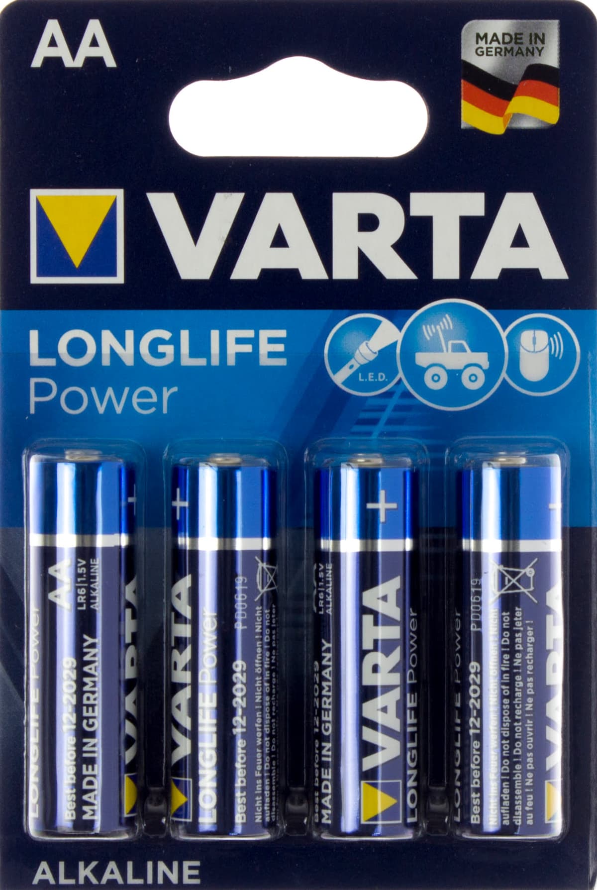 Батарейки Varta high energy/longlife power LR-06/блістер 4шт — купити | Канцелярський Сад