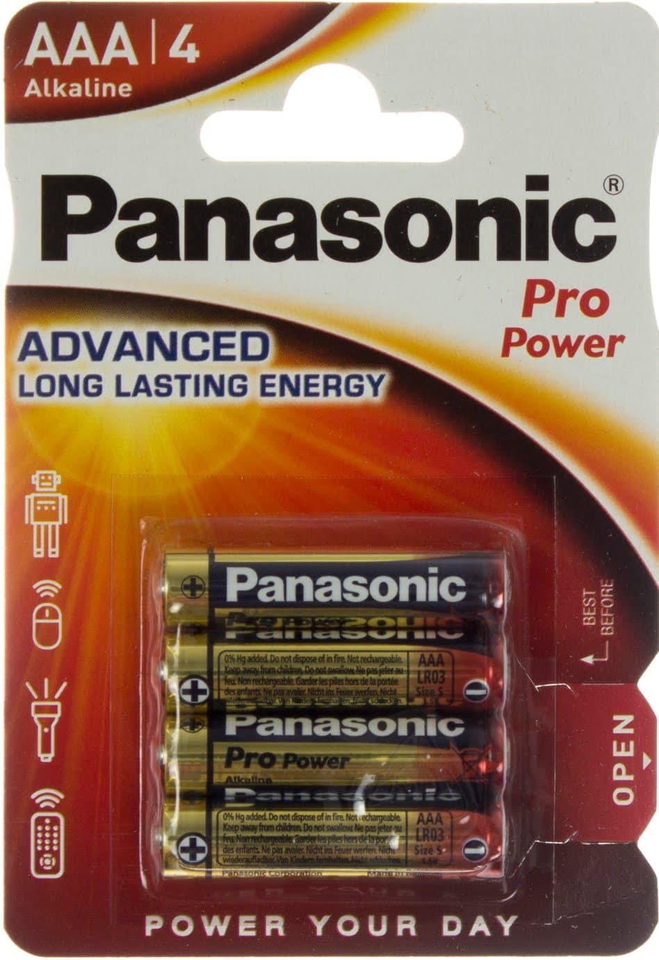 Батарейки Panasonic Pro Power LR-03/блістер 4шт — купити | Канцелярський Сад