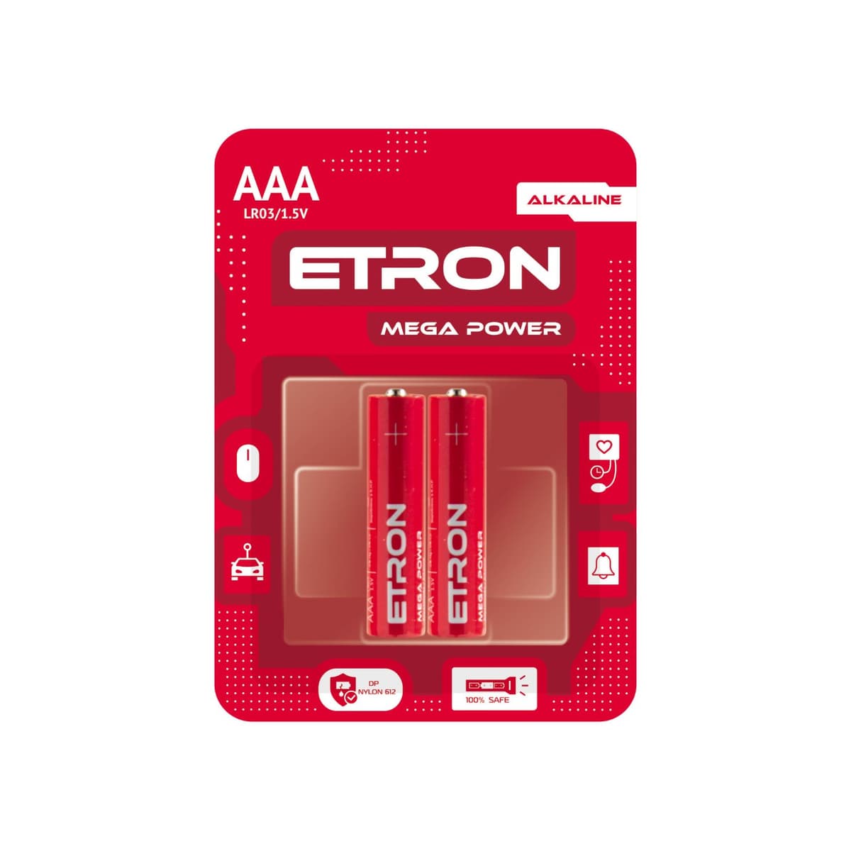 Батарейки Etron Mega Power LR-03/блістер 2шт — купити | Канцелярський Сад