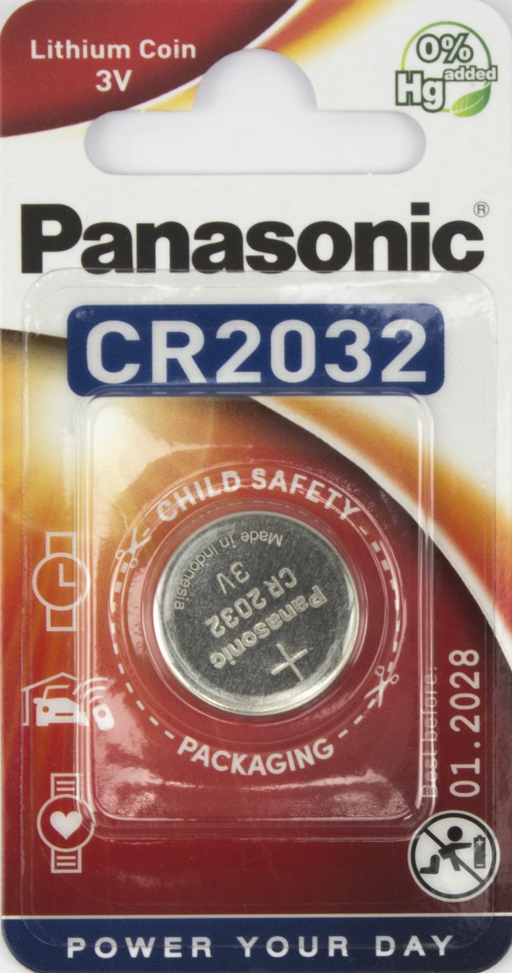 Батарейка Panasonic CR2032/1bl 3V lithium — купити | Канцелярський Сад