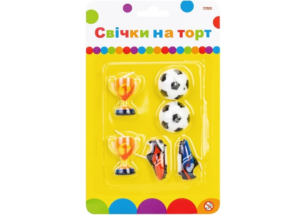 Набір свічок "Футбол" (6шт) №MX624032 — купити | Канцелярський Сад