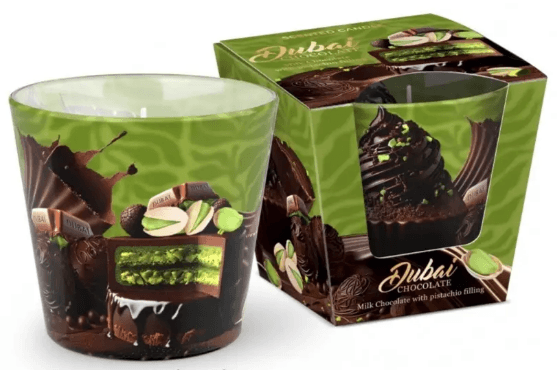 Свічка з ароматом "Bartek candles" 115г/30год. Dubai chocolate — купити | Канцелярський Сад