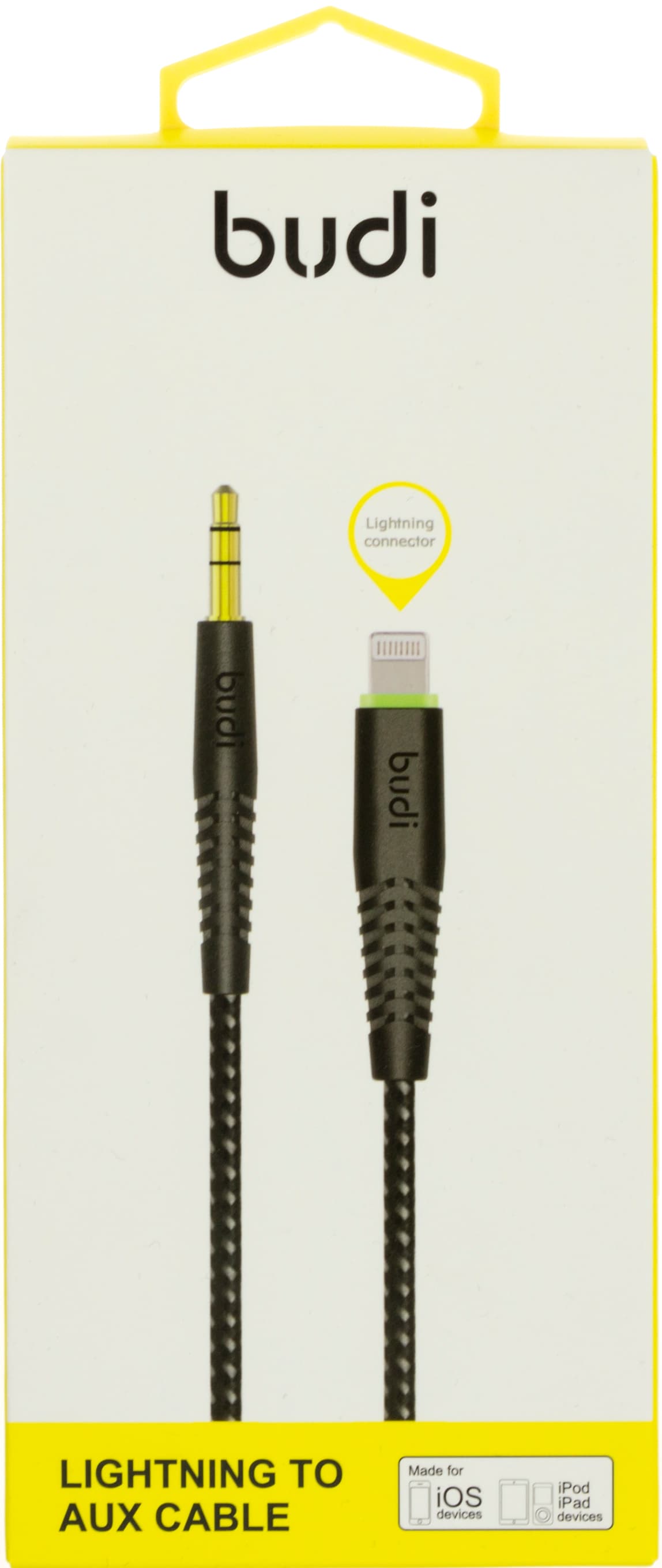 Кабель jack 3.5мм > lightning Budi №DC150LXA12B/150LXA-BLK 1.2м black/Breidon — купити | Канцелярський Сад