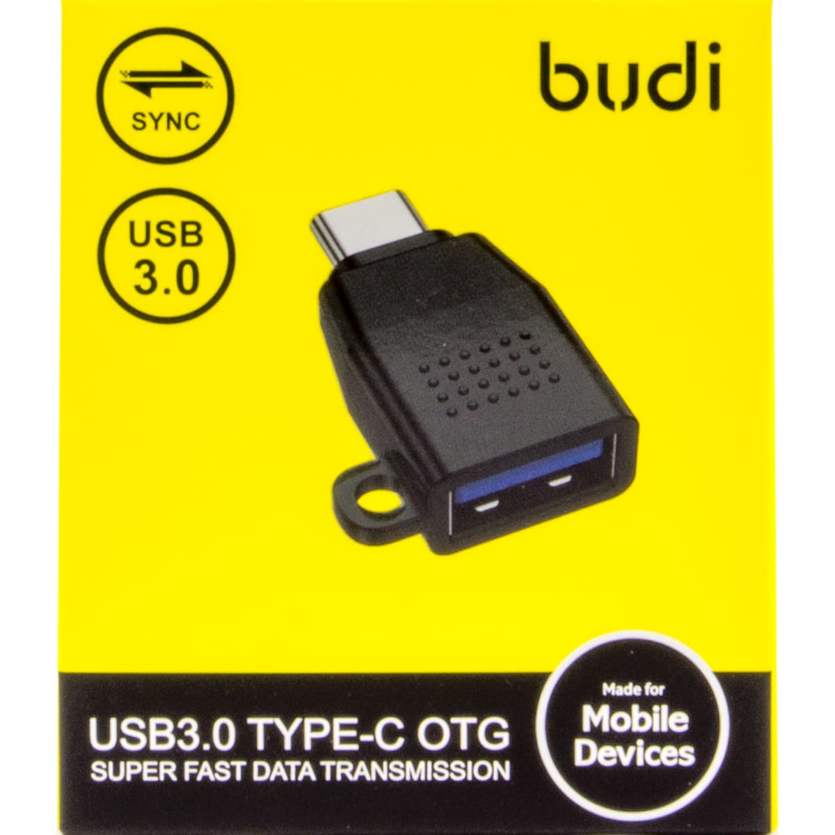 Адаптер перехідник Type-C > USB 3.0 OTG №DC151B black — фото товару | Канцелярський Сад