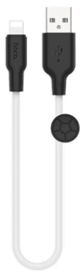 Кабель USB > lightning HOCO X21 Silicone 0.25м black/white — купити | Канцелярський Сад