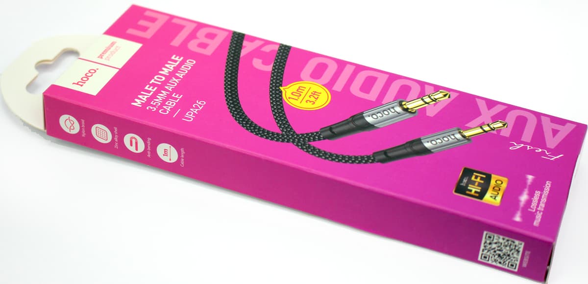 Кабель Aux Hoco UPA26 audio cable black — фото 3