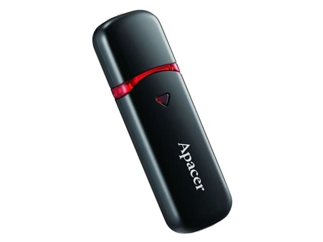 Флеш-пам`ять 32GB "Apacer" AH333 USB2.0 black №0424 — купити | Канцелярський Сад
