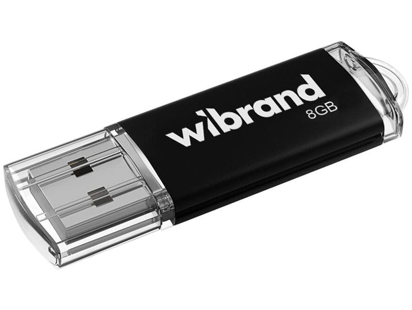 Флеш-пам`ять 8GB "Wibrand" Cougar USB2.0 black №0933 — купити | Канцелярський Сад