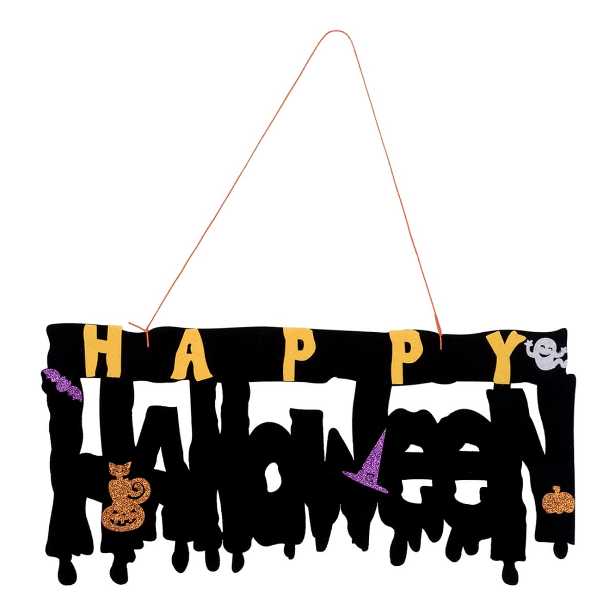 Декор "Yes! Fun" Хелловін "Happy Halloween" 41х20 см фетр №973704 — купити | Канцелярський Сад
