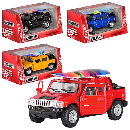 Машина метал. "Kinsmart" Hummer H2 SUT Surfboard 2005,в кор-ці №KT5097WS — купити | Канцелярський Сад