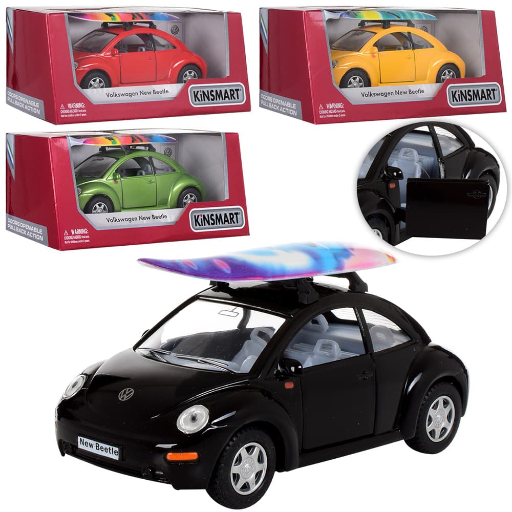 Машина метал. "Kinsmart" Volkswagen New Beetle 1998 (1:32),в кор-ці,16х8,5х7,5см №KT5028WS — купити | Канцелярський Сад