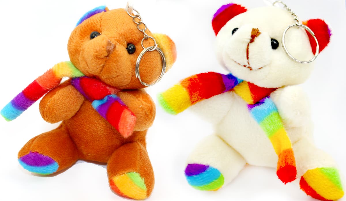 Брелок м'який "Ведмедик з шарфіком" №5214 — купити | Канцелярський Сад