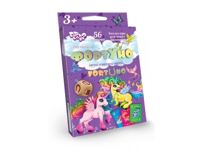 Гра "ФортУно Cute Unicorns" розвиваюча №UF-04-01U "DankoToys" — купити | Канцелярський Сад