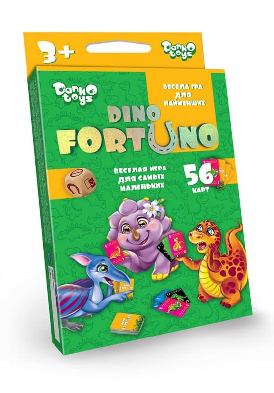 Гра "Dino Fortuno" розвиваюча №UF-05-01/DankoToys — купити | Канцелярський Сад