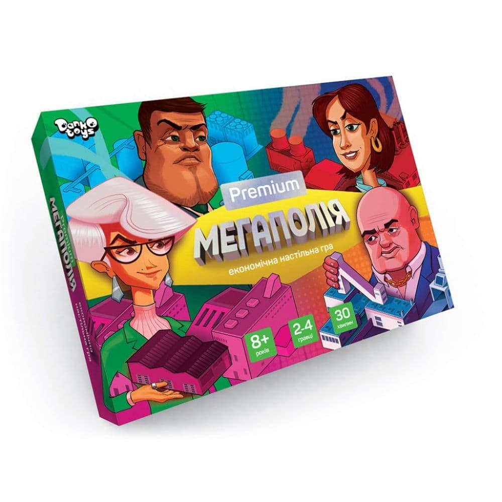 Гра "Мегаполія Premium" укр. №G-MP-01-01U/DankoToys — купити | Канцелярський Сад