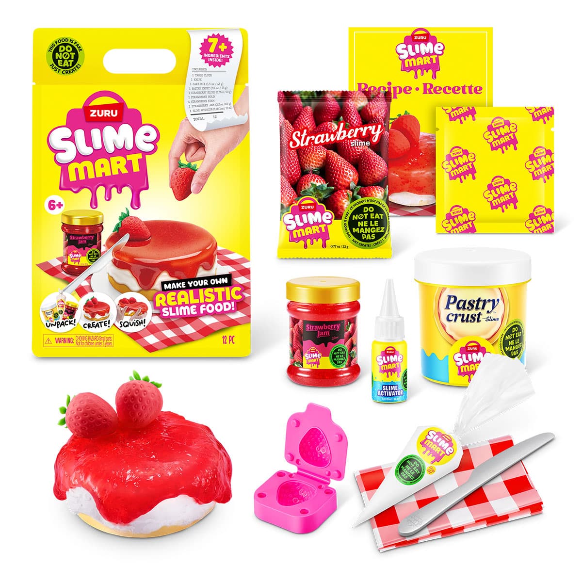 Ігровий набір "Slime Mart" серії Shopping Bag - Полуничний чізкейк №15901A/КіддіСвіт — фото 3