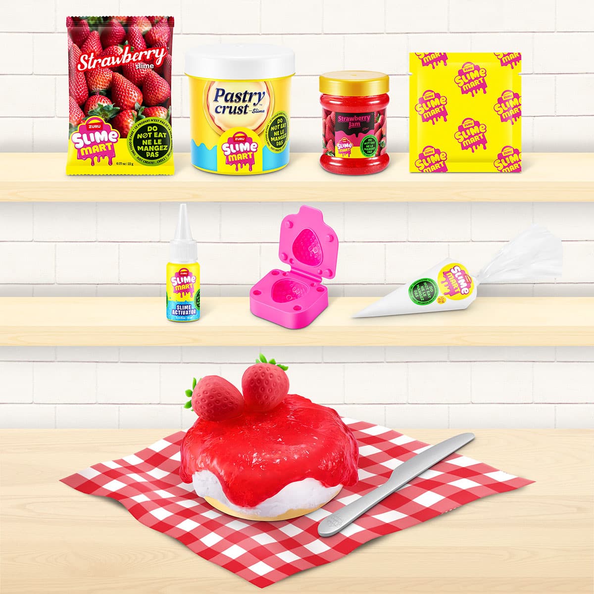 Ігровий набір "Slime Mart" серії Shopping Bag - Полуничний чізкейк №15901A/КіддіСвіт — фото 6