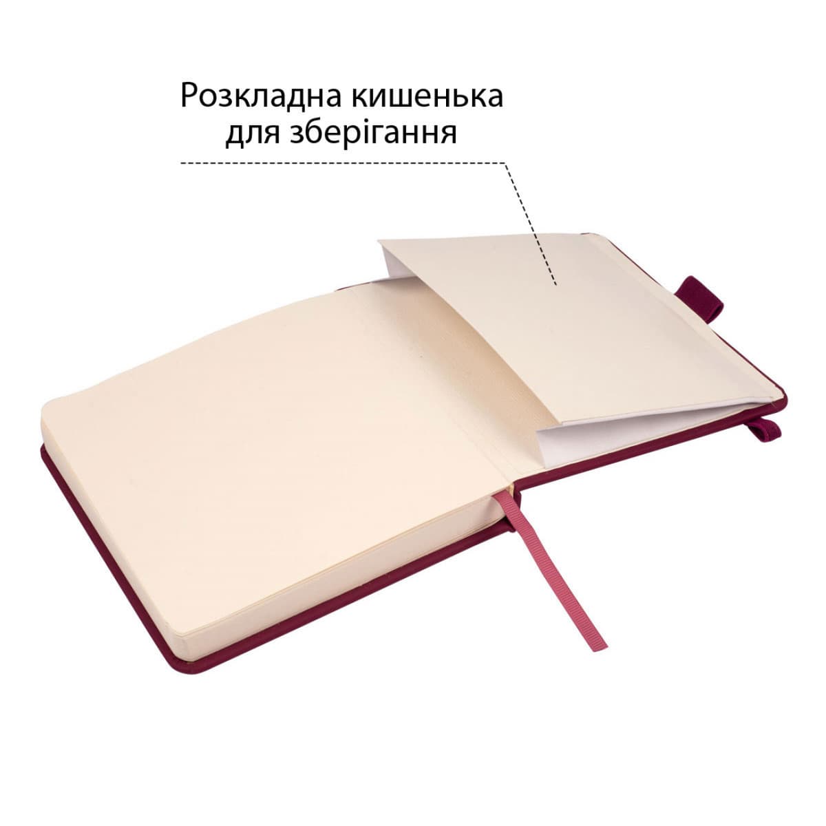 Скетчбук 80/110 150х150мм тв.обкл. PU, сливовий №743365/Santi — фото 3