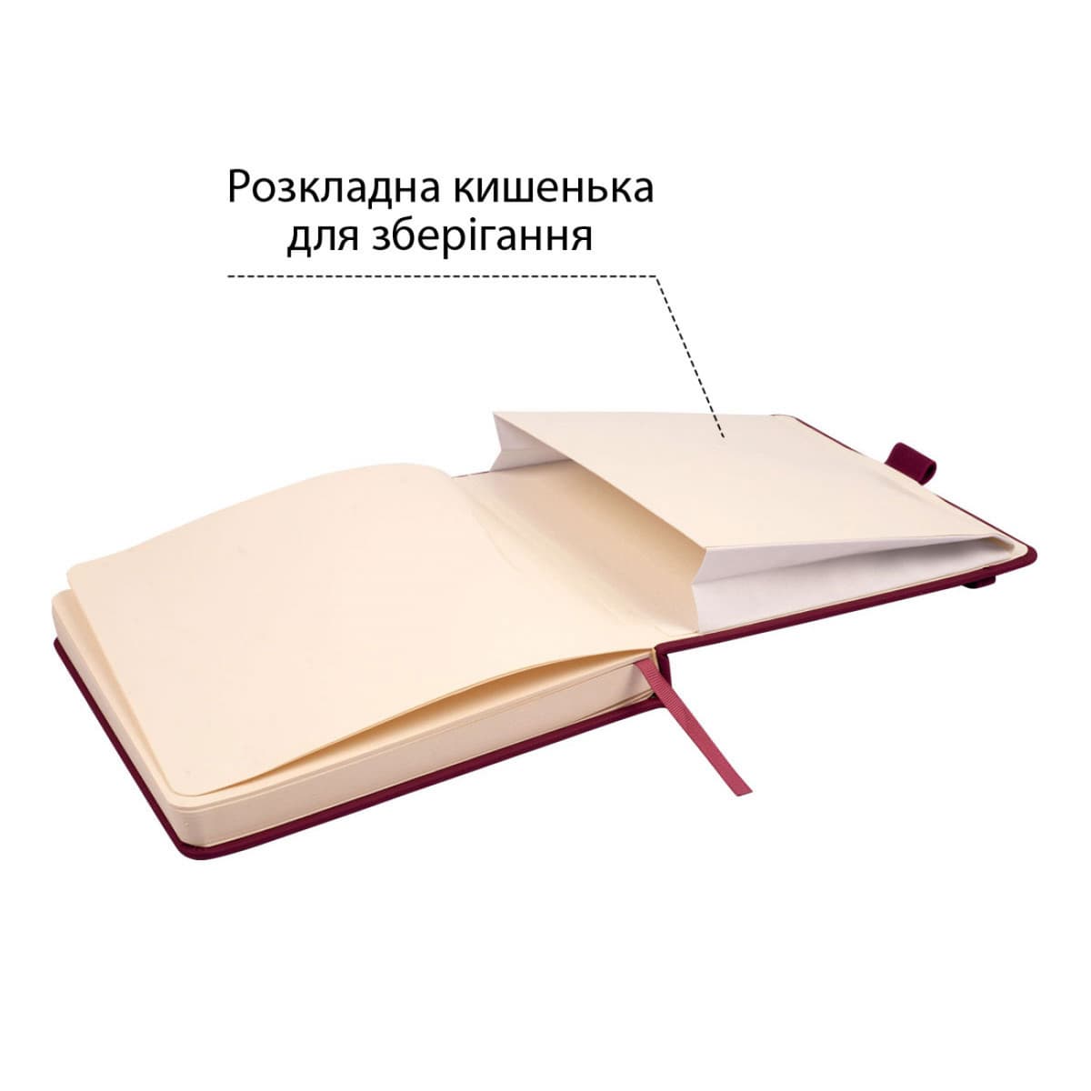 Скетчбук 80/110 180х180мм тв.обкл. PU, сливовий №743368/Santi — фото 3